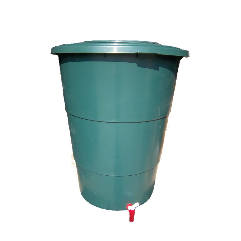Plastikinė sodo statinė, su kraneliu ir dangčiu, 210 l-1