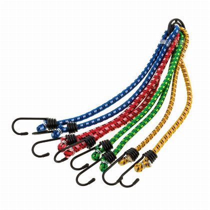 Elastinės krovinio tvirtinimo virvutės ALBURNUS, 4 vnt, 80 cm - 1