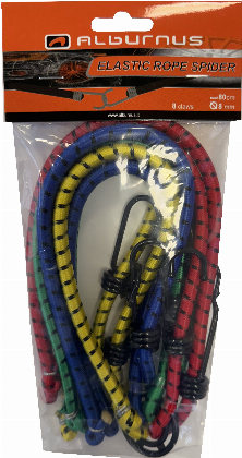 Elastinės krovinio tvirtinimo virvutės ALBURNUS, 4 vnt, 80 cm - 2