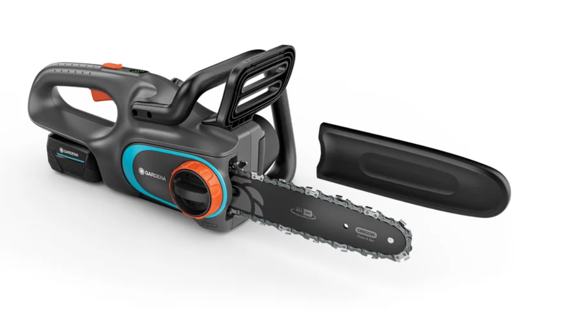 Akumuliatorinis grandininis pjūklas GARDENA PowerSaw 250/18V P4A, 18 V, 4,0 Ah, 25cm, 8m/s-0