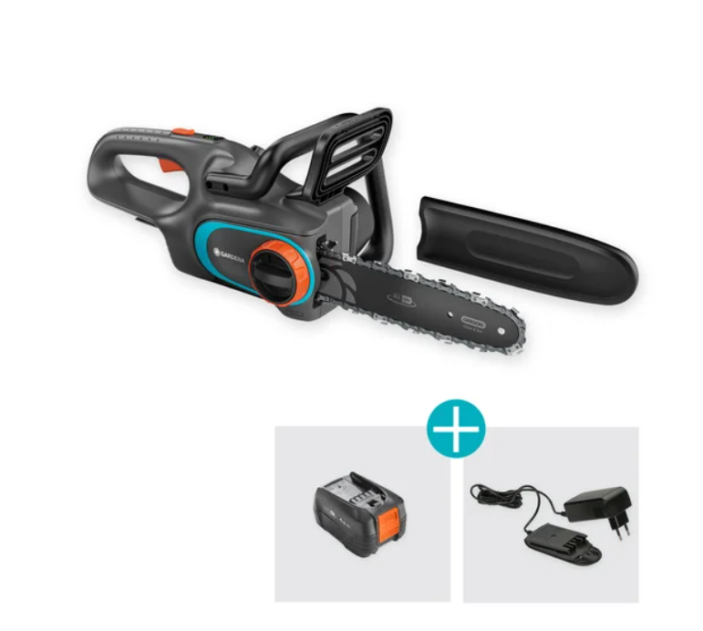 Akumuliatorinis grandininis pjūklas GARDENA PowerSaw 250/18V P4A, 18 V, 4,0 Ah, 25cm, 8m/s - 6