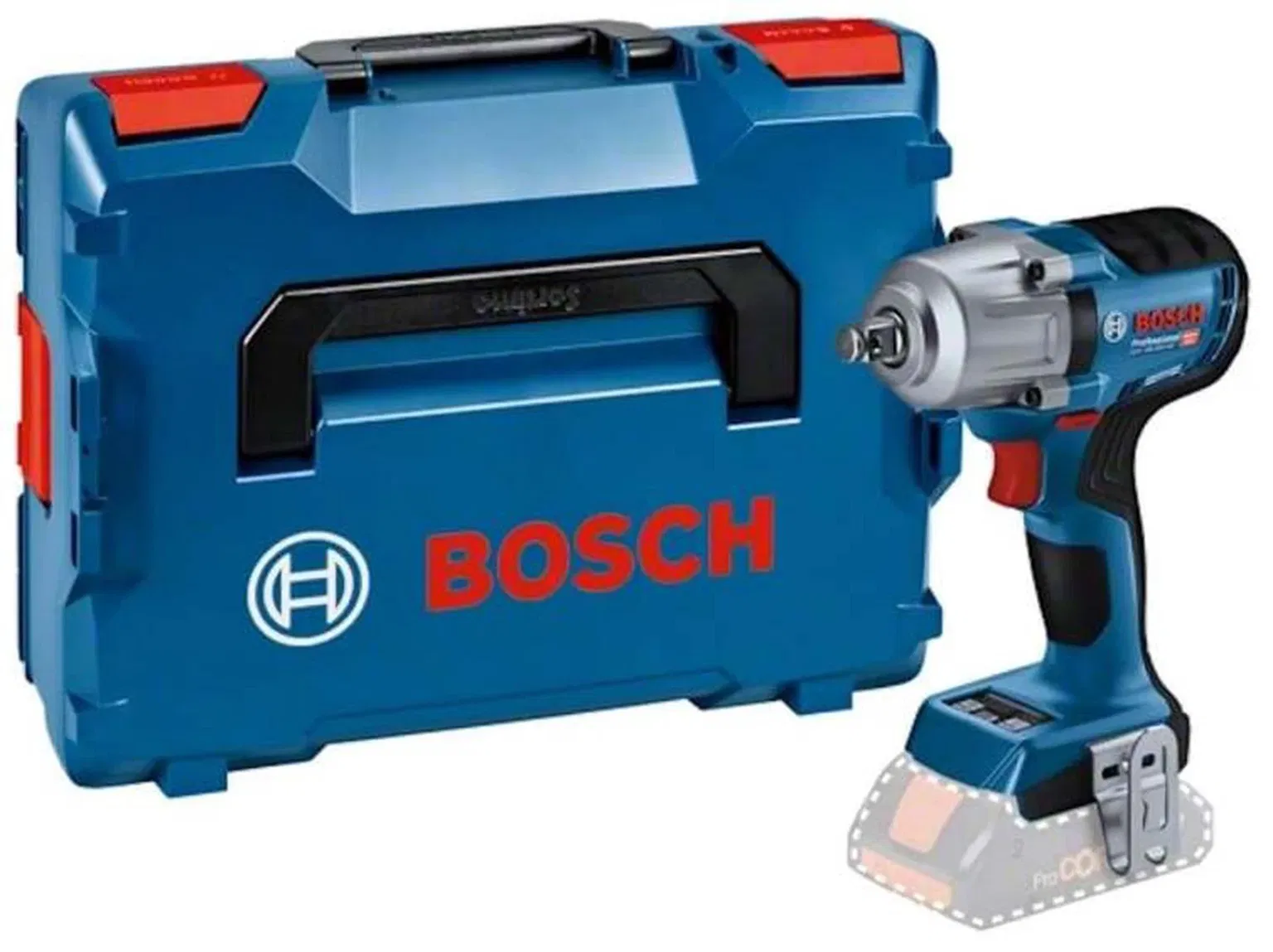 Akumuliatorinis smūginis veržliasūkis BOSCH PRO GDS 18V-450 HC solo, 18V (Bluetooth modulis, be akum., su L-BOXX)-0