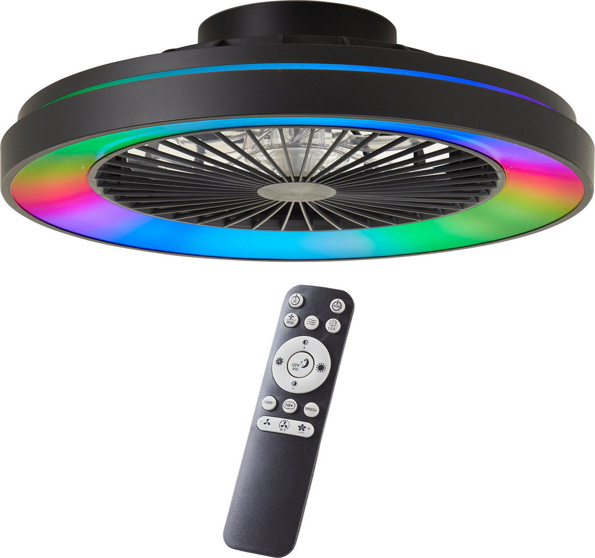 LED šviestuvas-ventiliatorius BRILLIANT MAZZARO 40W CCT3000-6500K RGB 4700lmØ48cm su pultu - 5