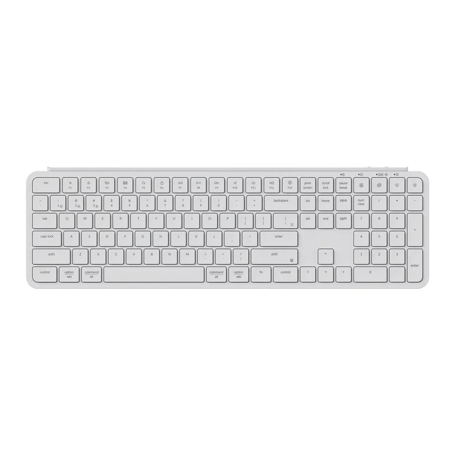 Klaviatūra Keychron B6 Pro B6P-K8, Anglų (US), balta, belaidė