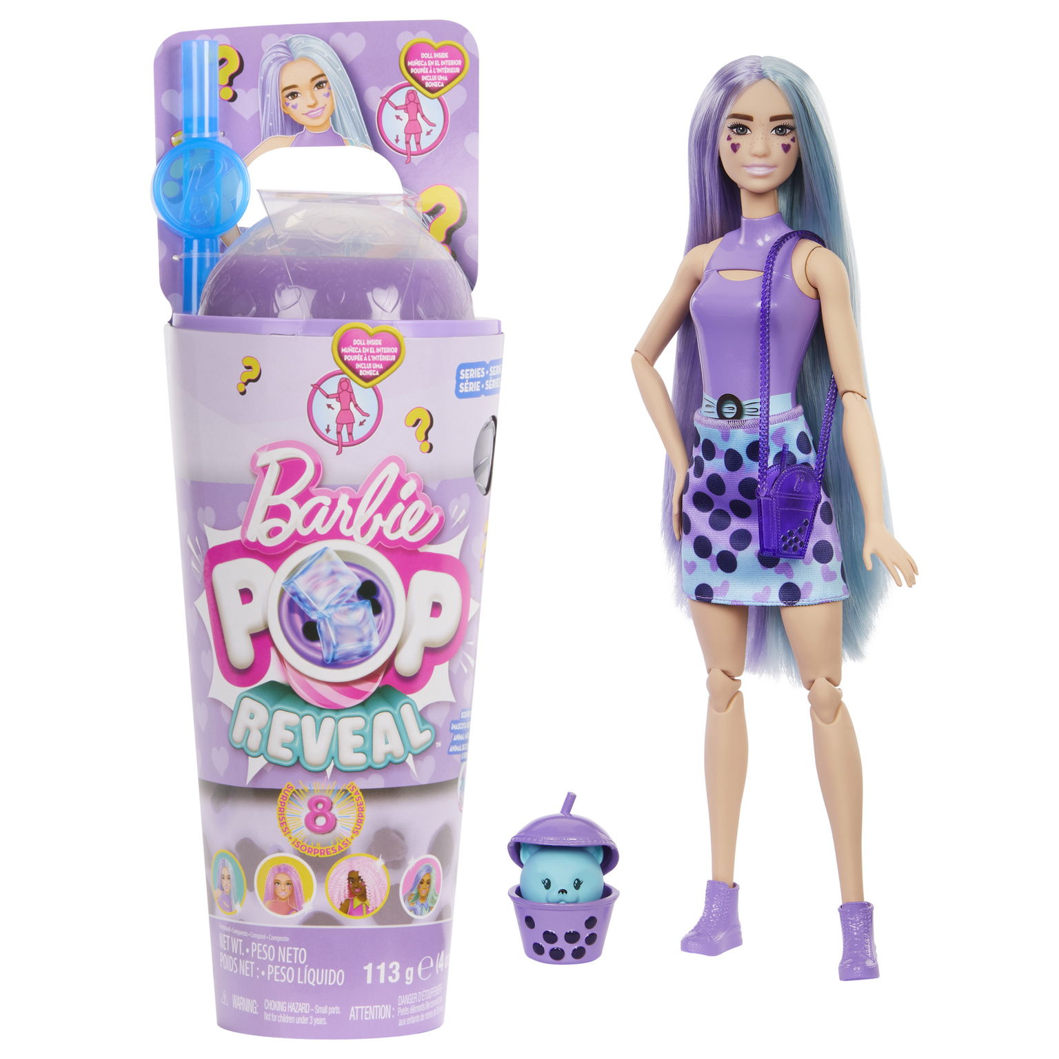 Barbie POP Reveal taro milk siurprizų rinkinys, burbulinės arbatos serija-0