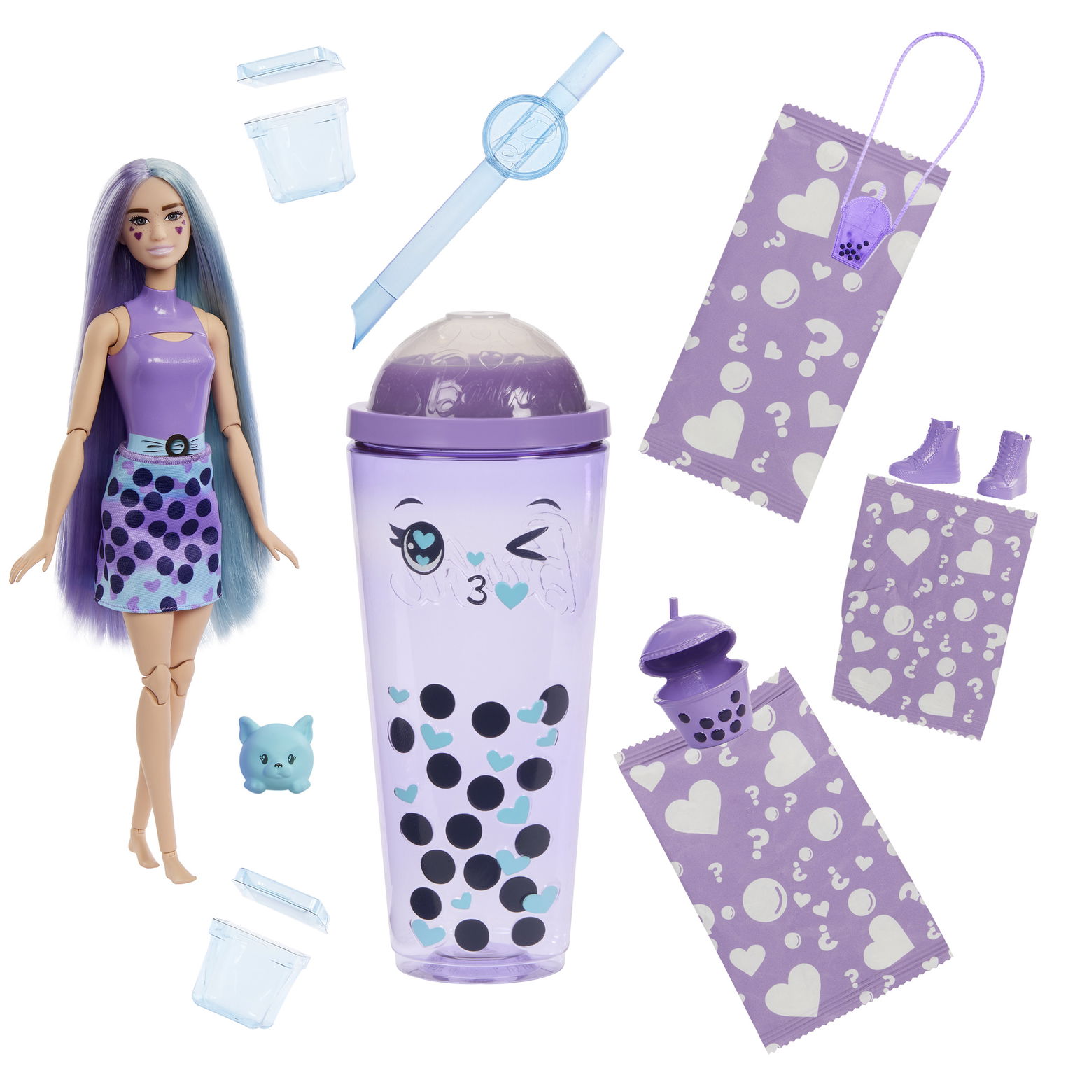 Barbie POP Reveal taro milk siurprizų rinkinys, burbulinės arbatos serija-1