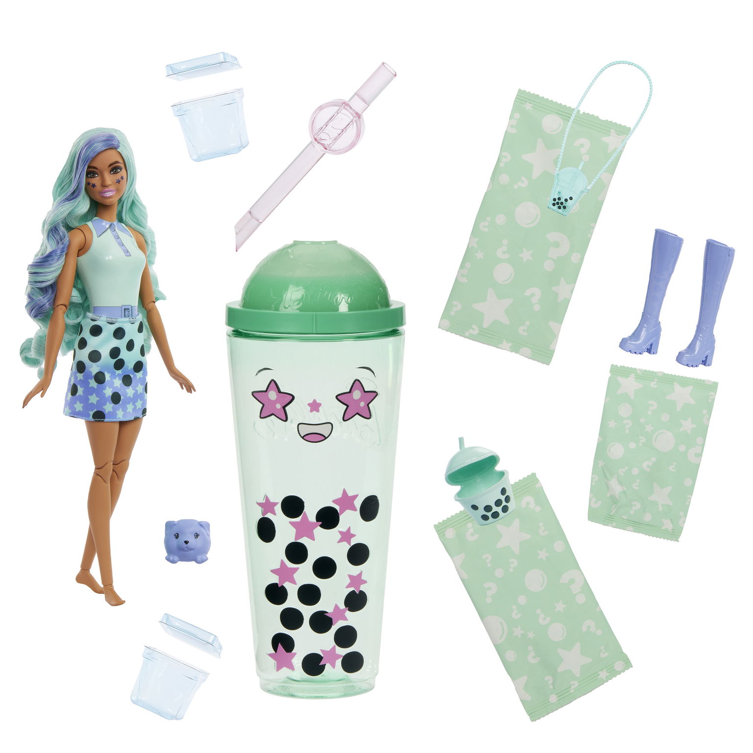 Barbie POP Reveal green tea siurprizų rinkinys, burbulinės arbatos serija - 2