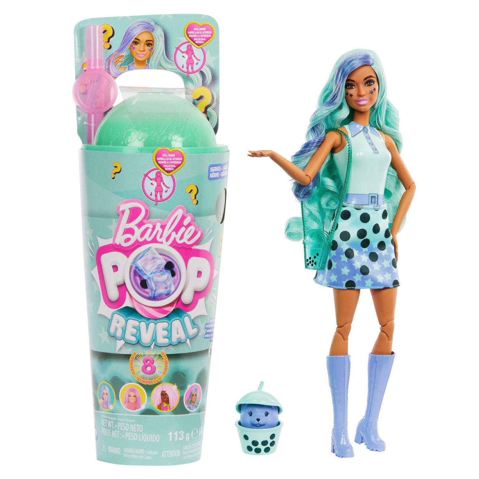 Barbie POP Reveal green tea siurprizų rinkinys, burbulinės arbatos serija - 1