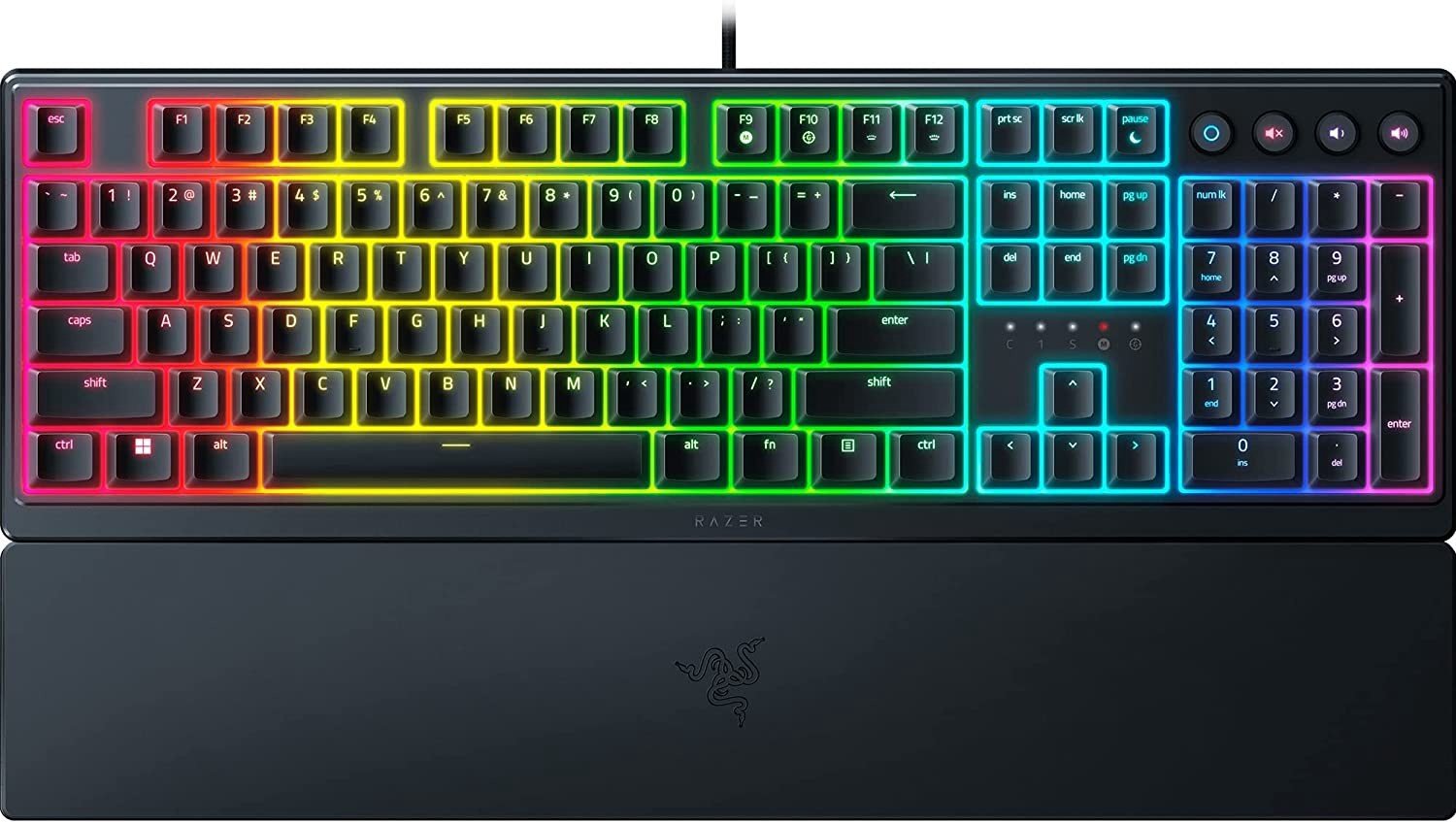 Razer Ornata V3  Gaming Keyboard, RGB LED light, US, Black, Wired, Mecha-Membrane - 1