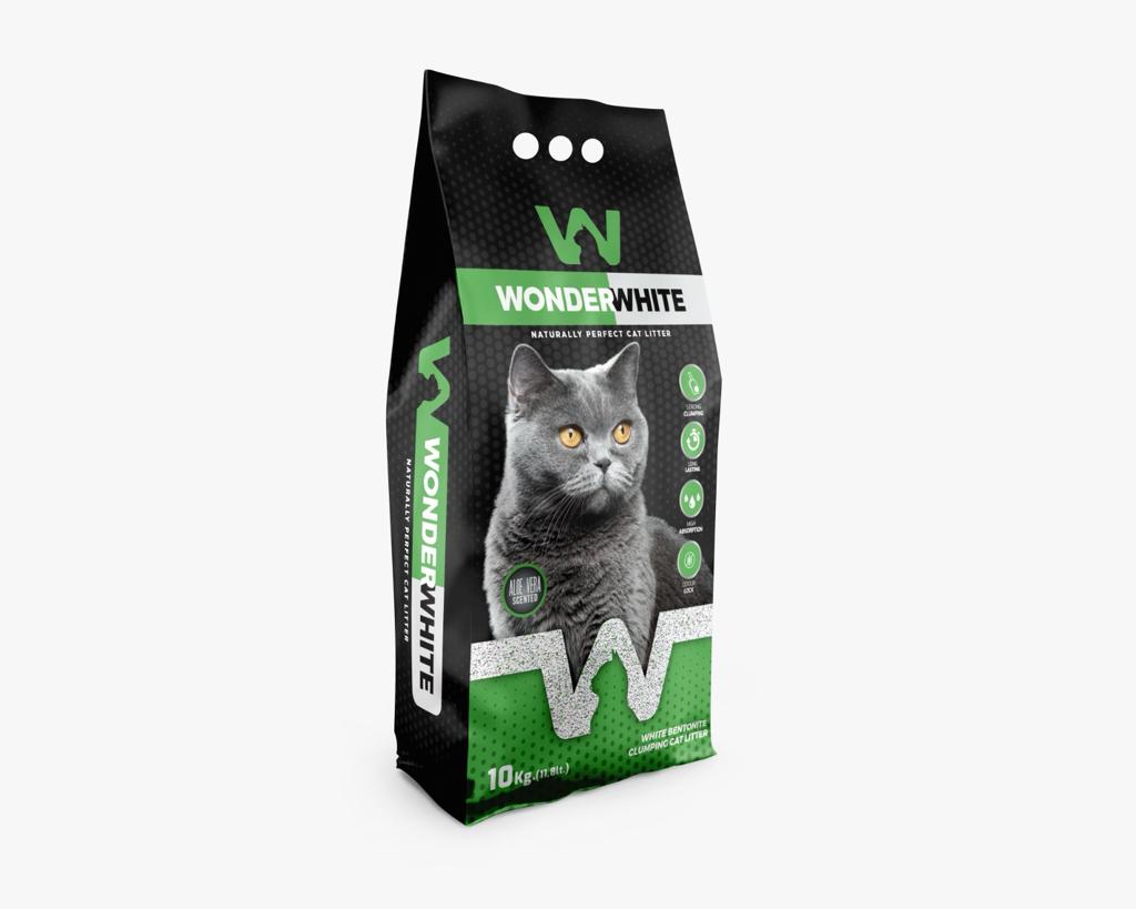Bentonitinis sušokantis kraikas katėms Wonder White Aloe Vera, 11.8 l, 10 kg-0