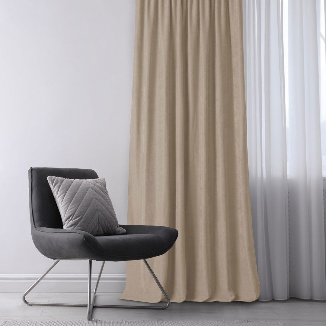 Naktinė užuolaida MILANA BEIGE TUNNEL, 220x175 cm - 4