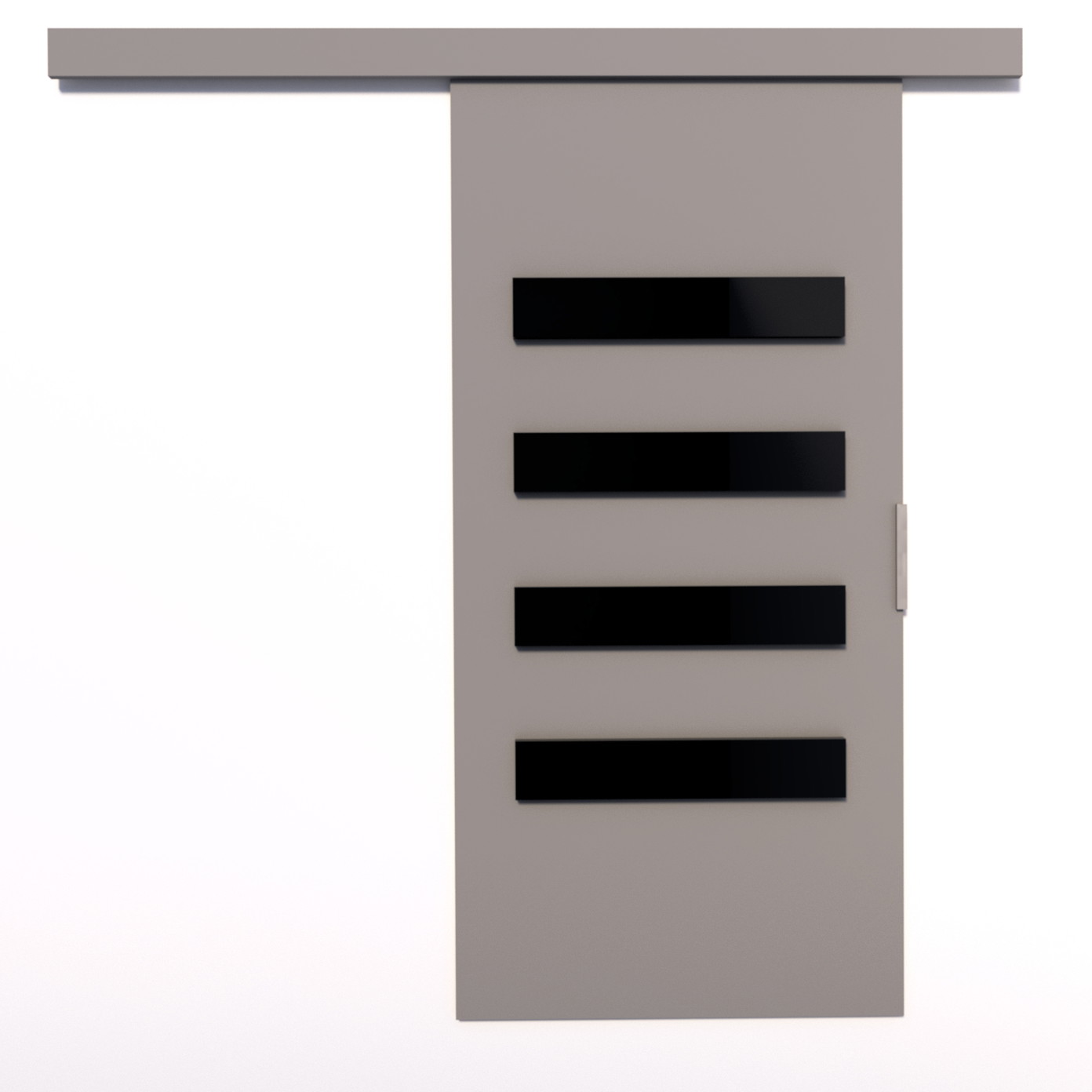 Stumdomos durys FORLI 106, 106 x 205 cm, pilka/juoda-1