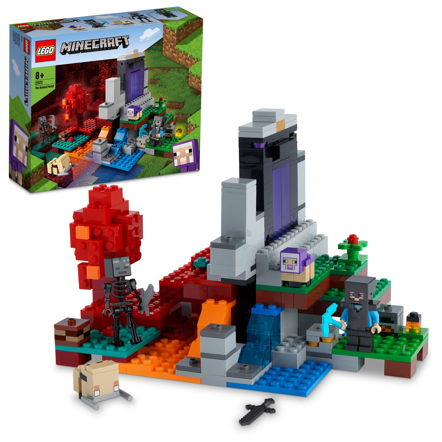 Konstruktorius LEGO® Minecraft Portalo griuvėsiai 21172 - 2