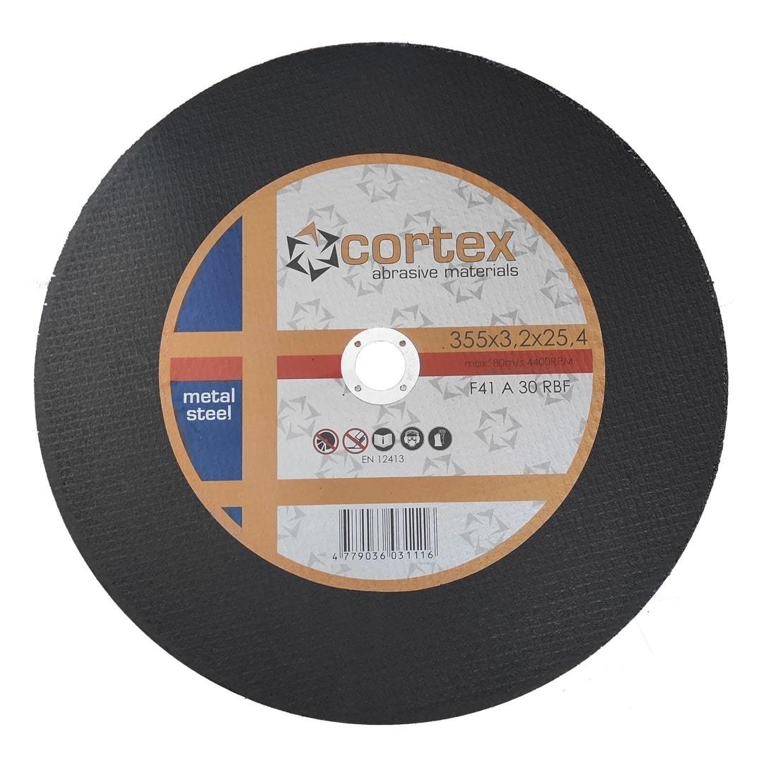 Metalo pjovimo diskas CORTEX, 355 x 3,2 x 25,4 mm, plienui