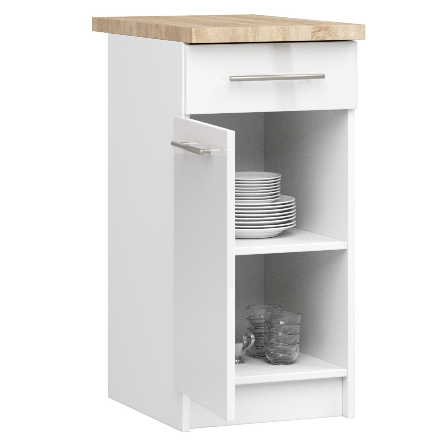 Virtuvės spintelė OLIVIA S 40 cm, balta-1
