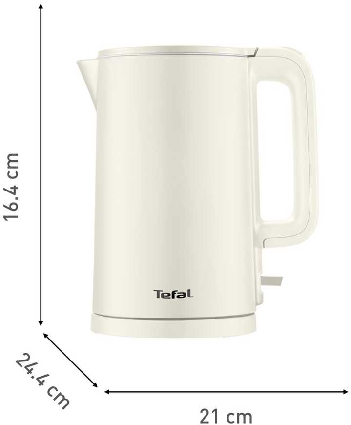 Elektrinis, nerūdijančio plieno virdulys TEFAL KO140AE0, baltos sp., 1,5 l-1