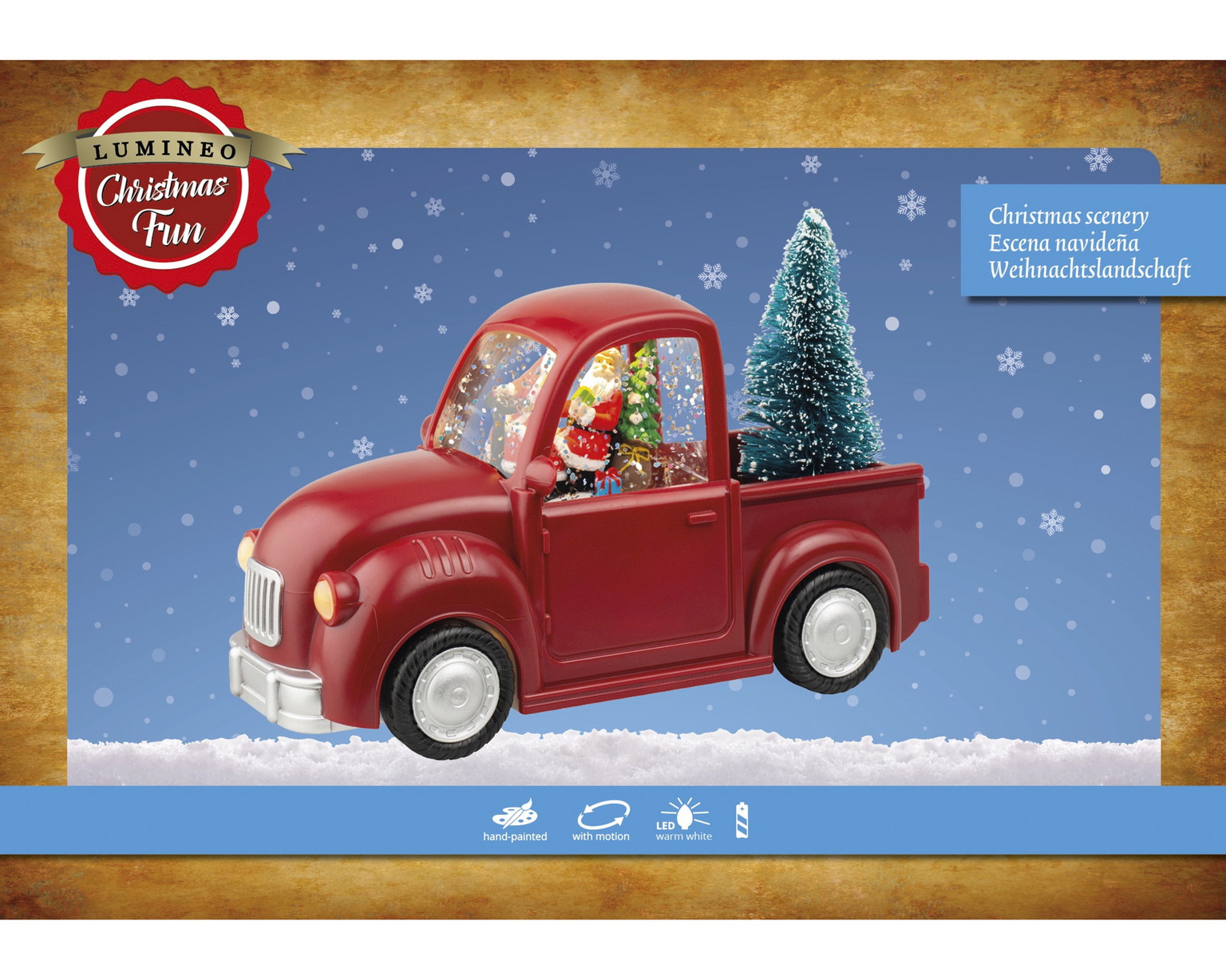 Elektrinė LED dekoracija AUTOMOBILIS, IP20, šiltai baltos sp., 3xAA (neįeina), 10 x 22,5 x 14cm - 3