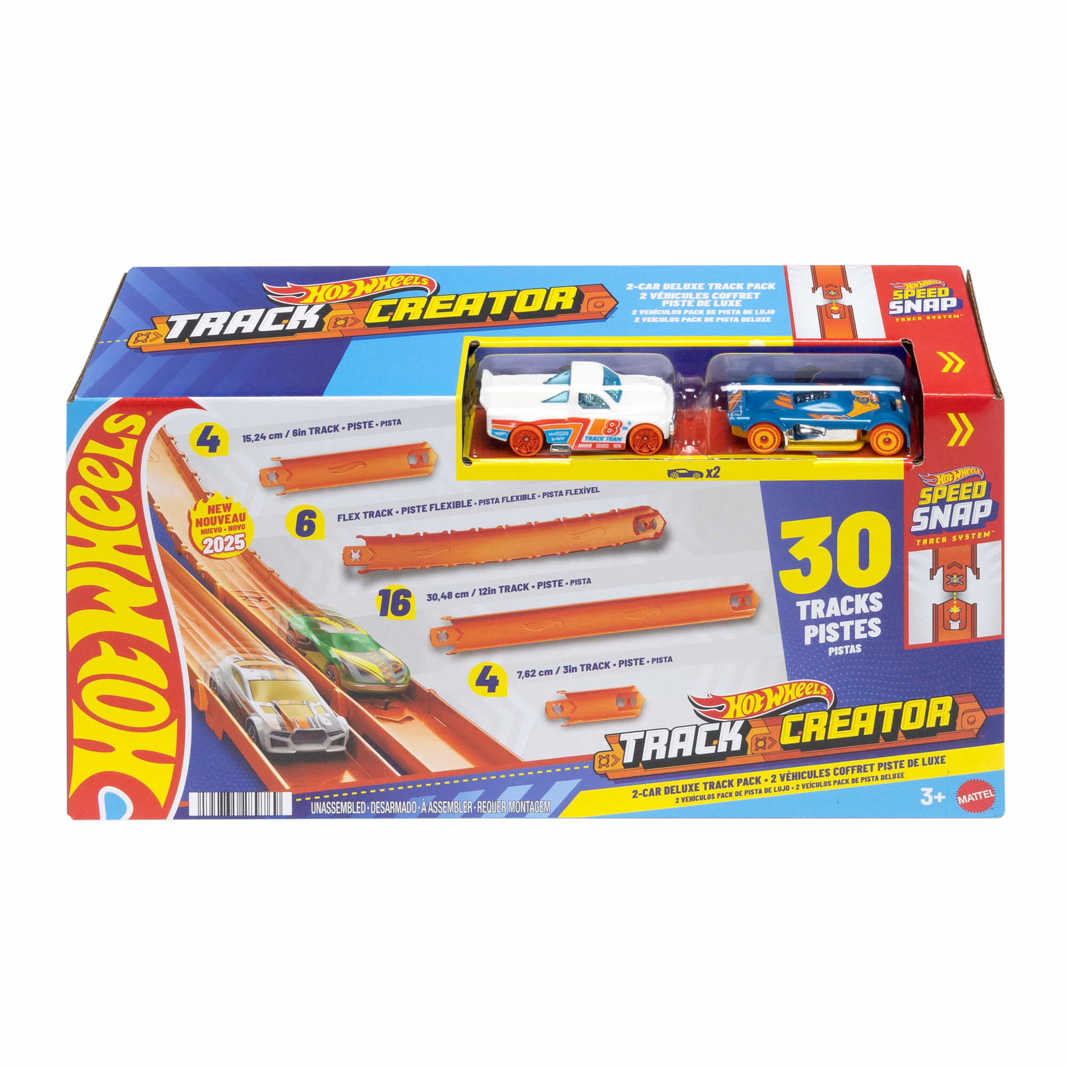 Didysis trasų prailginimo rinkinys Hot Wheels + 2 automodeliukai (JDW42)-0