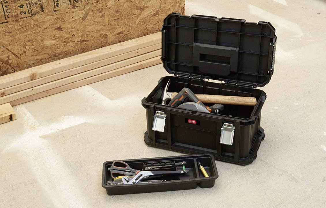 Darbo įrankių dėžė su ratukais KETER Pro Connect, 56,4 x 37,3 x 70 cm - 6
