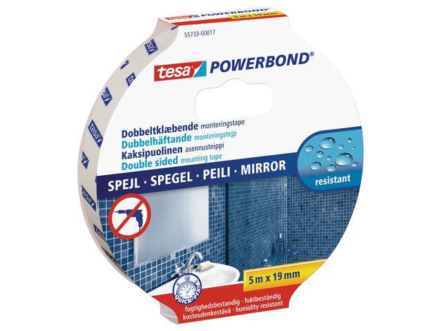 Dvipusio lipnumo juosta TESA, veidrodžiui tvirtinti, 5 m x 19 mm-0