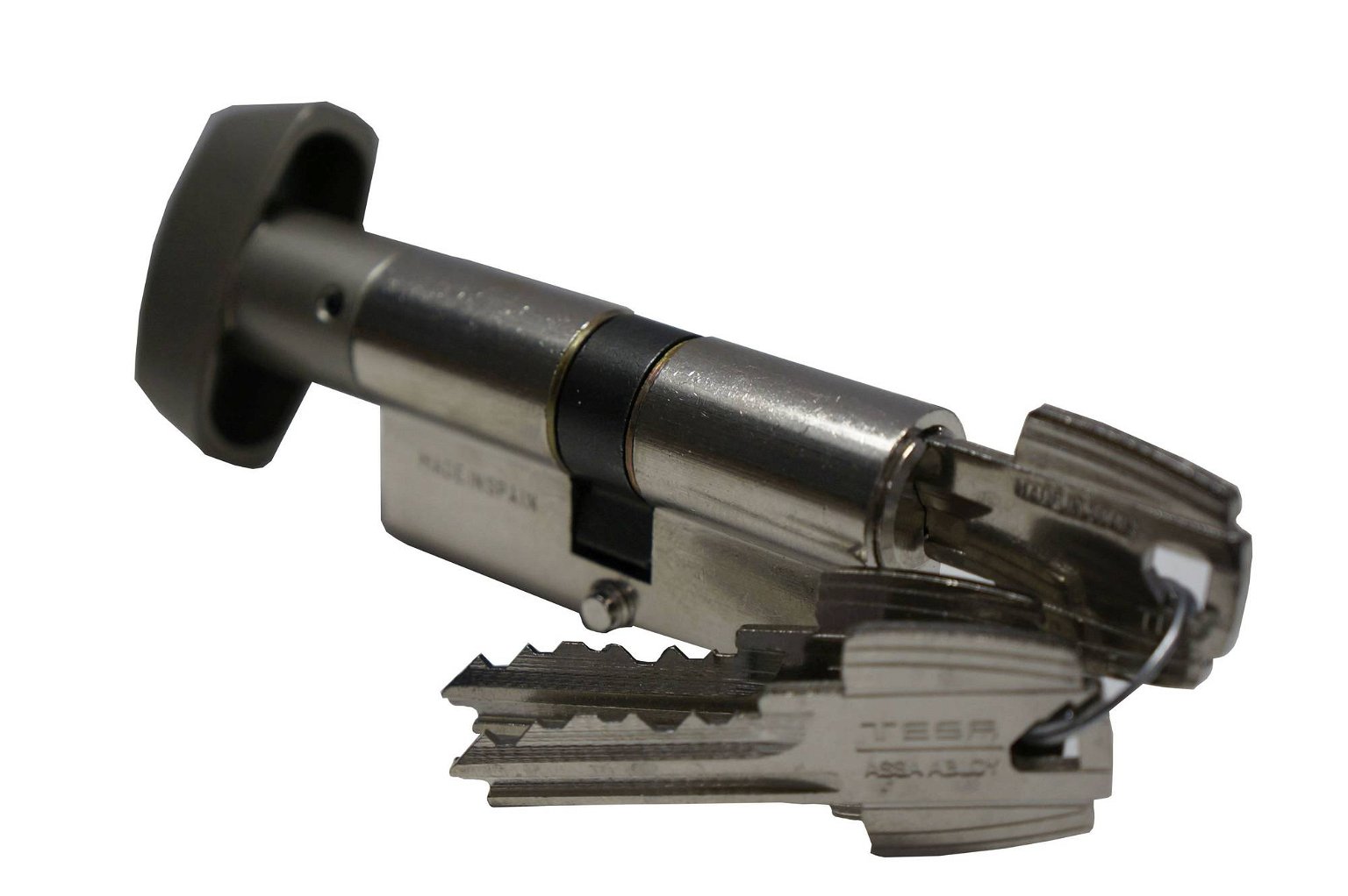 Spynos cilindras TESA su užsuktuku, 30x40 mm, 3 raktai, nikelio sp.