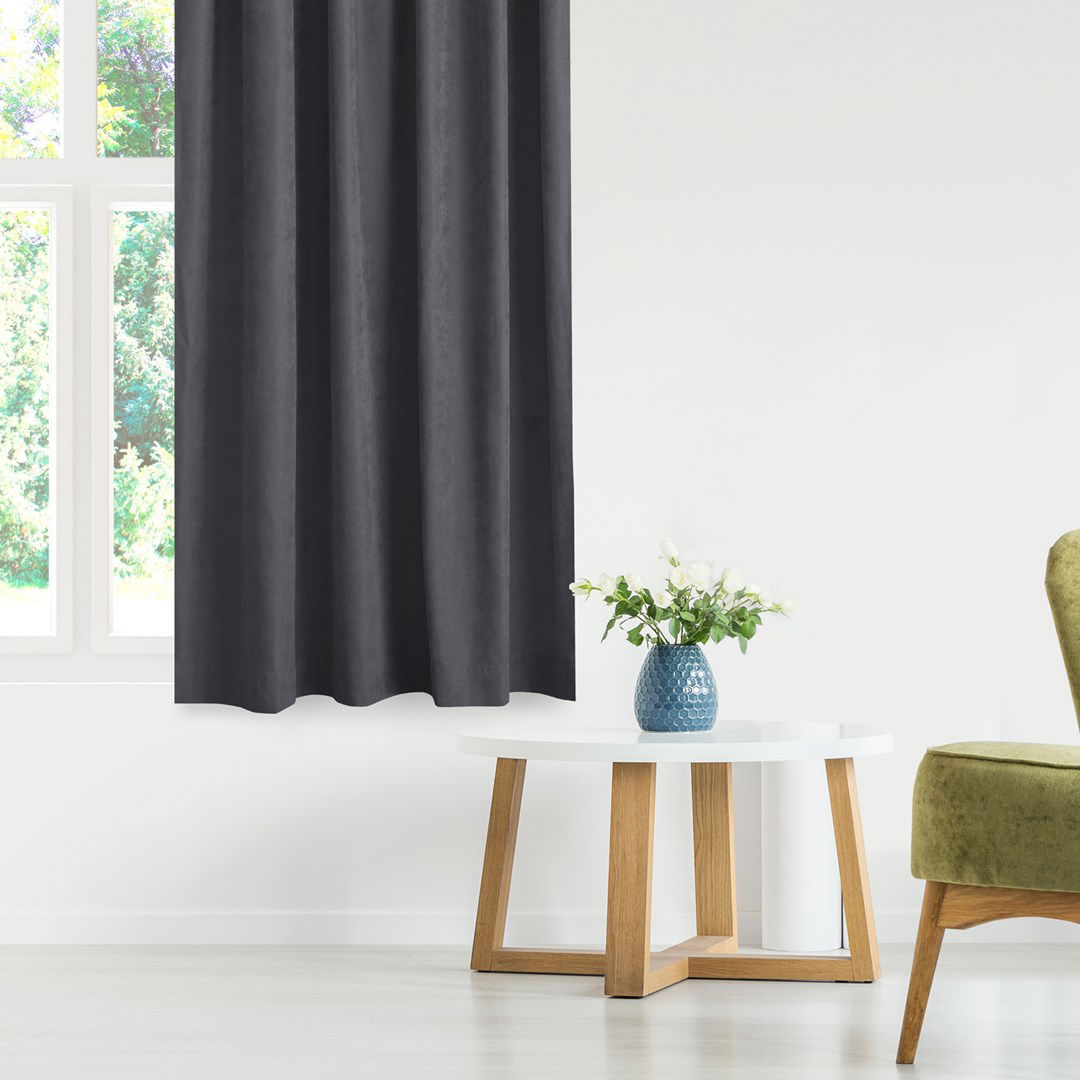 Naktinė užuolaida MILANA CHARCOAL PLEAT, 220x270 cm - 3