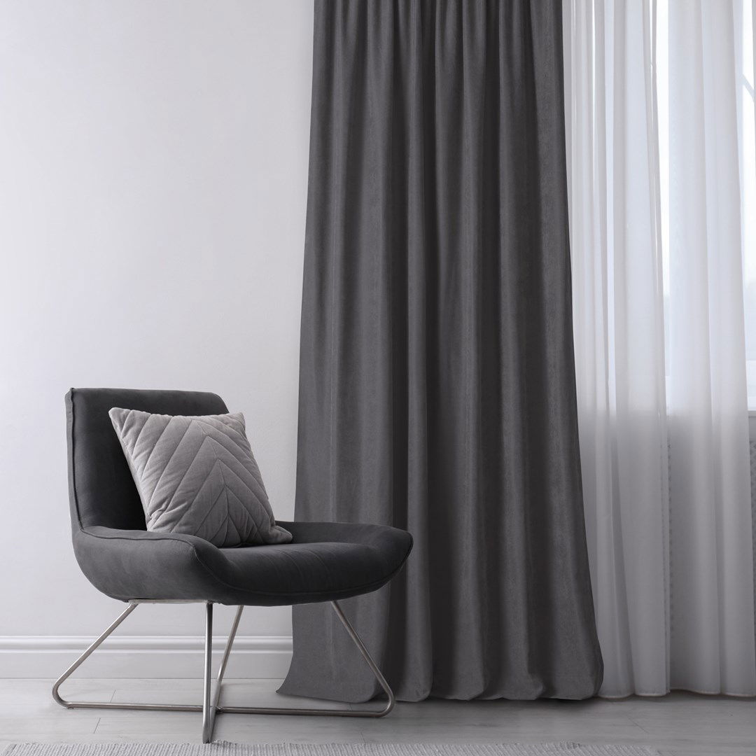 Naktinė užuolaida MILANA CHARCOAL PLEAT, 220x270 cm - 4