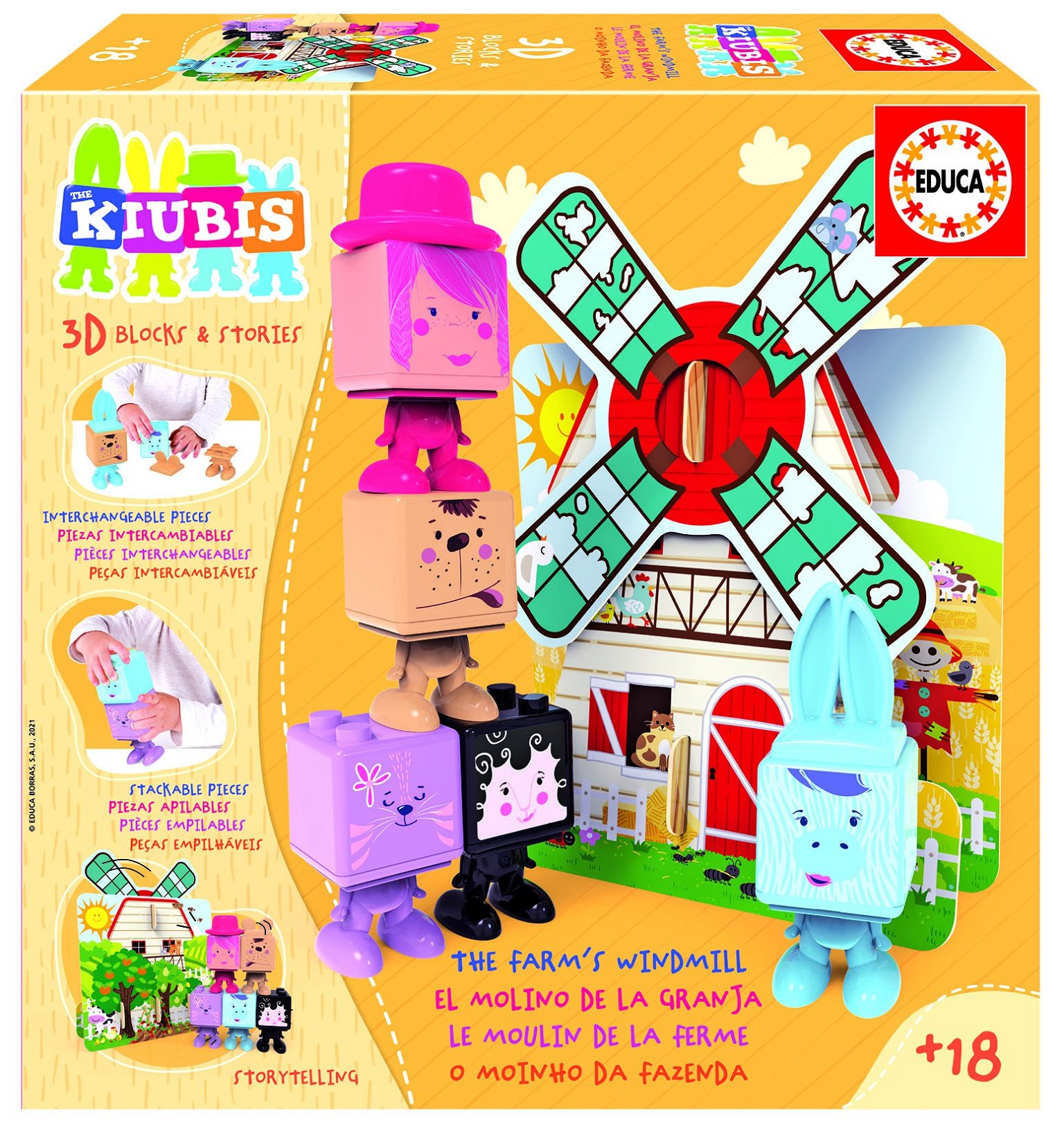 Kūdikių žaidimai 3D THE  KUBIS, THE FARM MILL, 2-4 metų