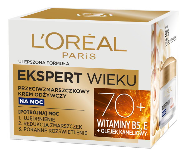 Naktinis veido kremas L’Oréal Paris Age Expert 70+, 50 ml