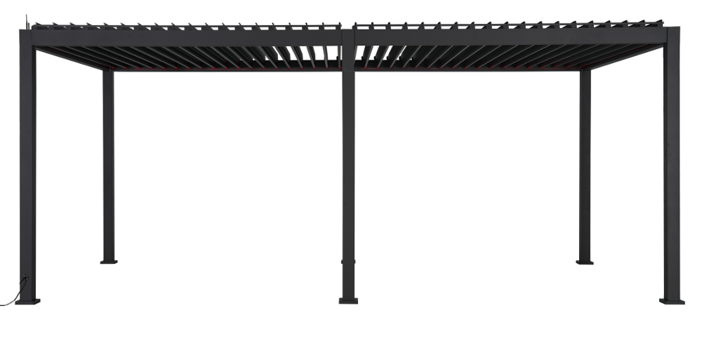 Elektrinė pavėsinė Pergola PLATINUM su LED, 300x600x250 cm, Anthracite - 2
