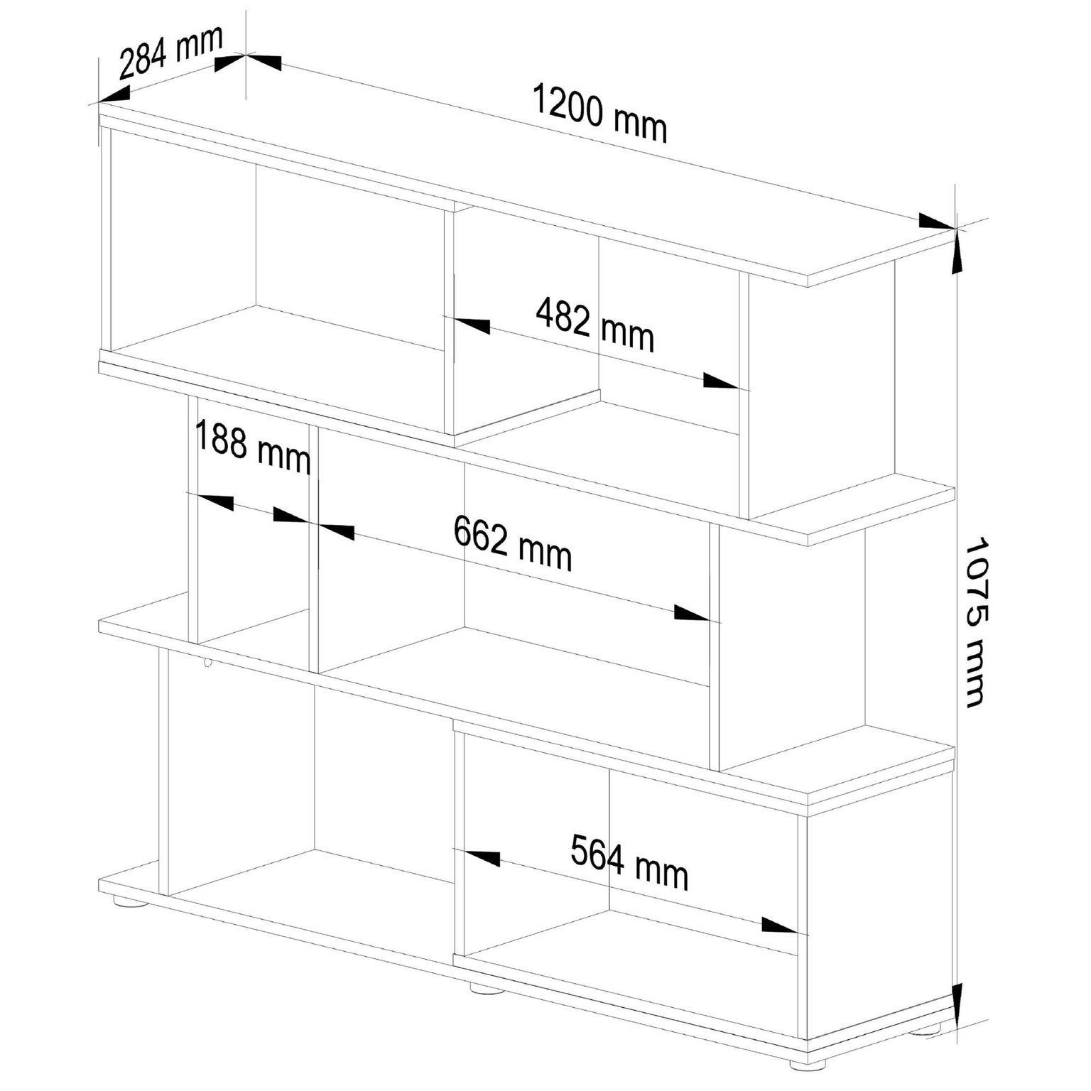 Pastatoma lentyna FIX Mini, balta - 3