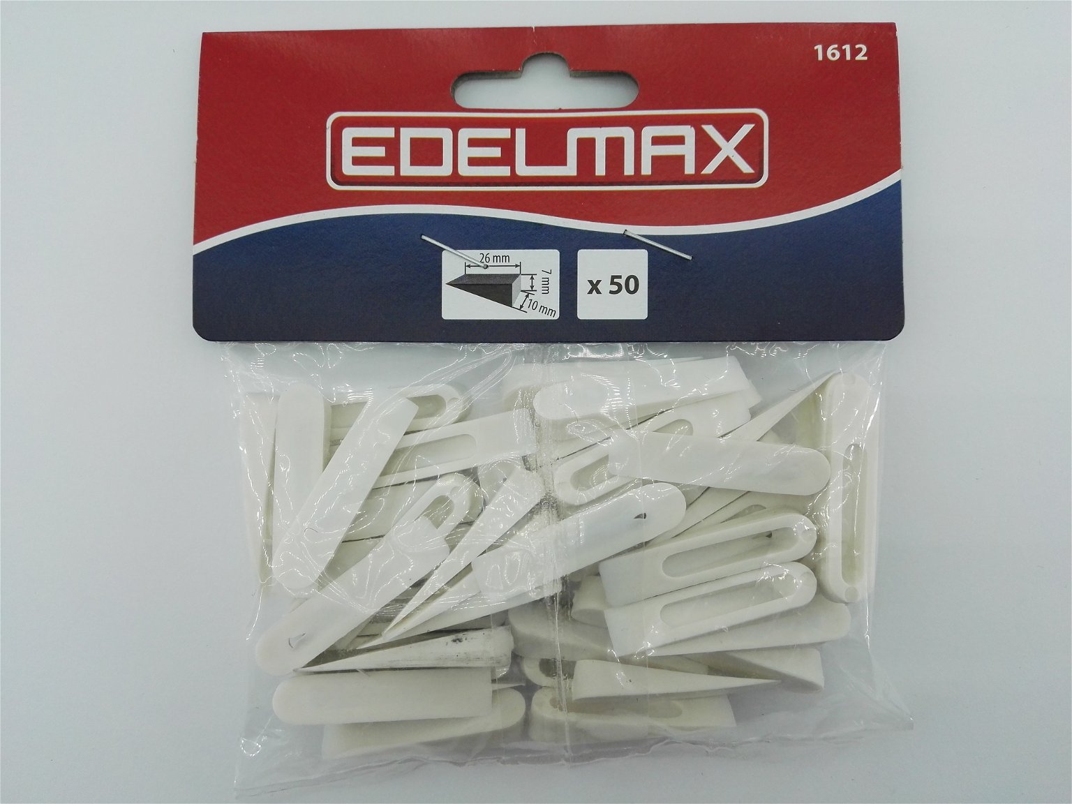 Plytelių kaišteliai EDELMAX, 10 x 7 x 36 mm, 50 vnt.