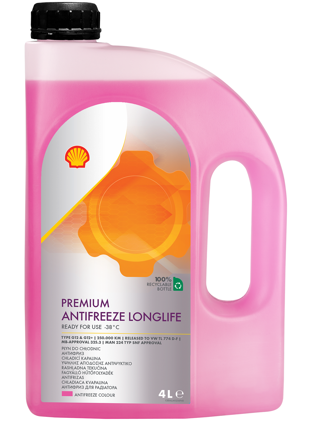 Aušinimo skystis SHELL Premium Antifreeze Longlife 774 DF, 4 L ermitazas.lt