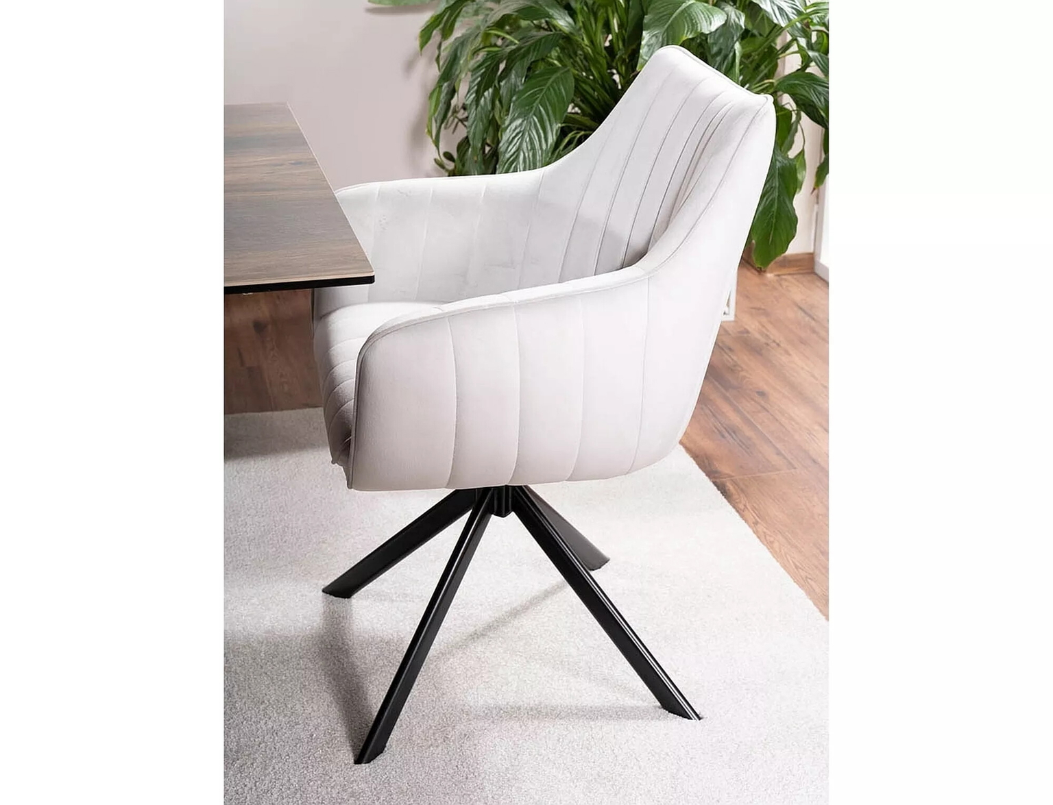 Kėdė AZALIA VELVET, juoda/pilka - 5