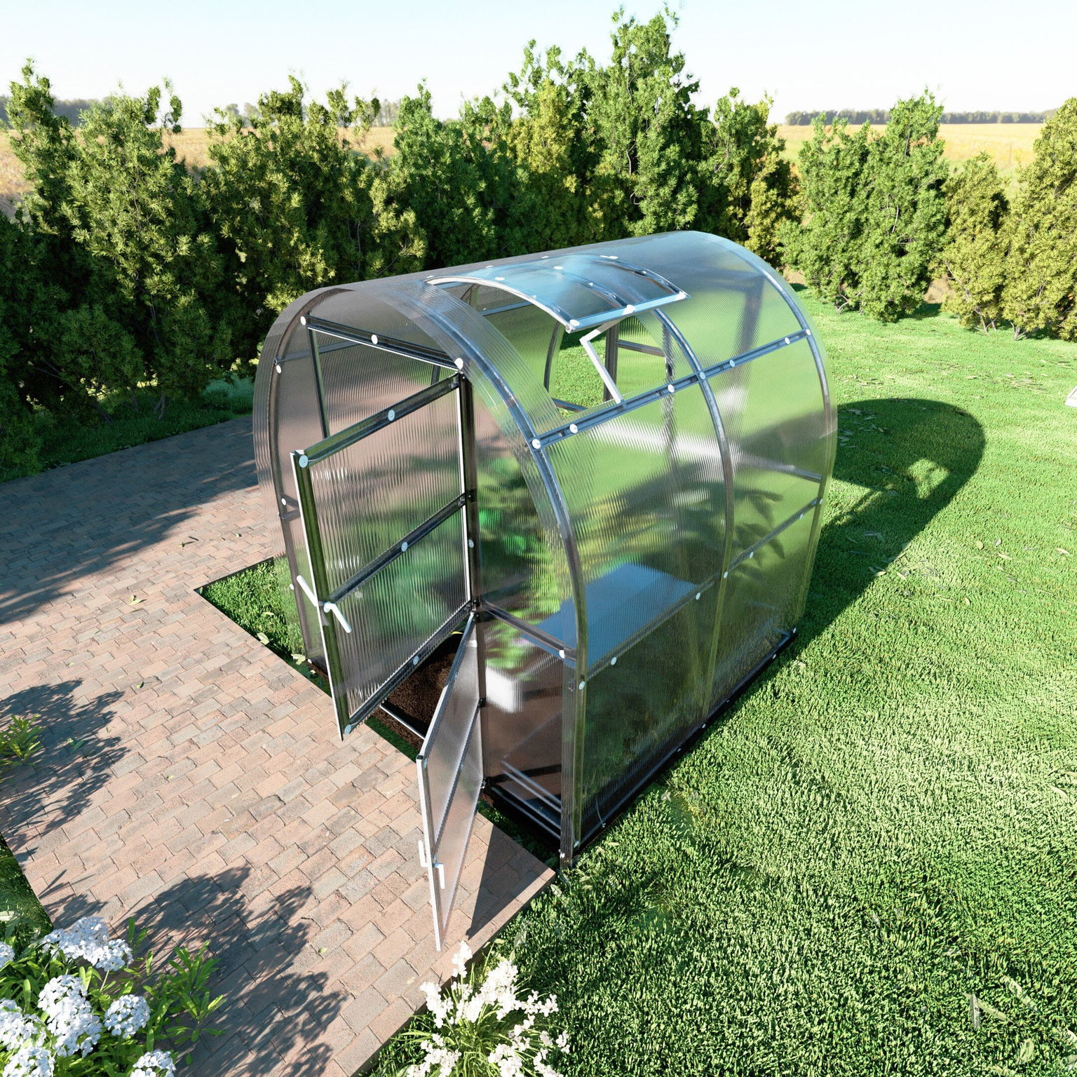 Šiltnamis KLASIKA SLIM, 4 m2, 4 mm danga-1