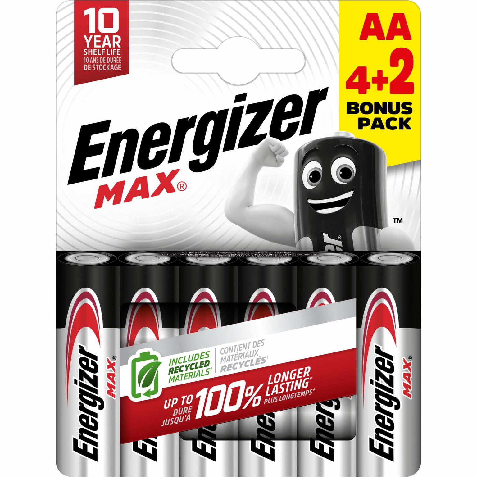 Elementai ENERGIZER Max , AA, LR03, 6 vnt-0
