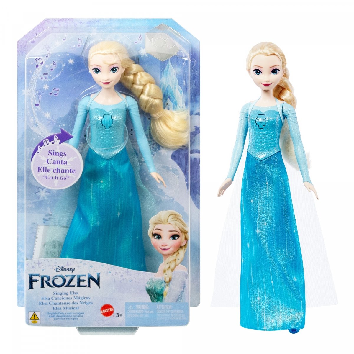 Dainuojanti lėlė Elza DISNEY Frozen, anglų kalba