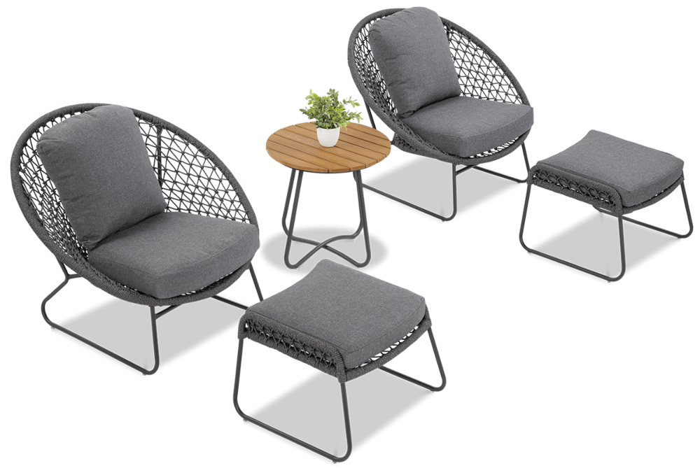 Lauko baldų komplektas AMANTI DUO, Dark Grey-1