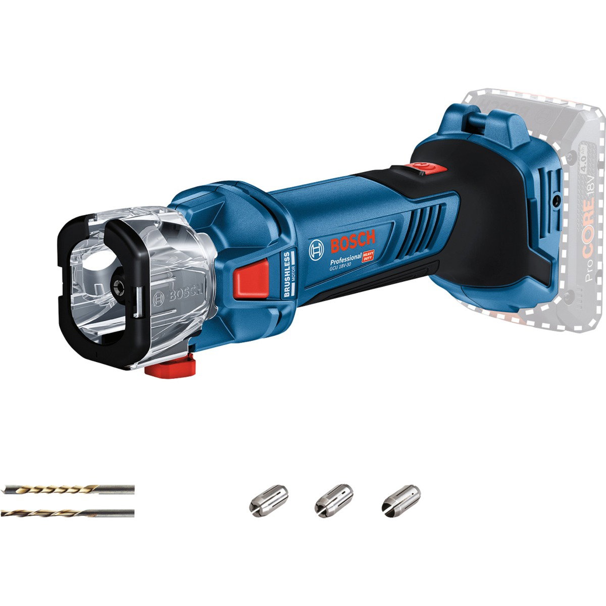 Akumuliatorinė gipskartonio freza BOSCH PRO GCU 18V-30 solo (be akum.) - 1