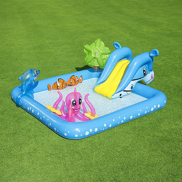 Pripučiama žaidimų aikštelė BESTWAY FANTASTIC AQUARIUM PLAY CENTER 7'10"x 6'9"x34"/239 x 206 x 86 cm-1