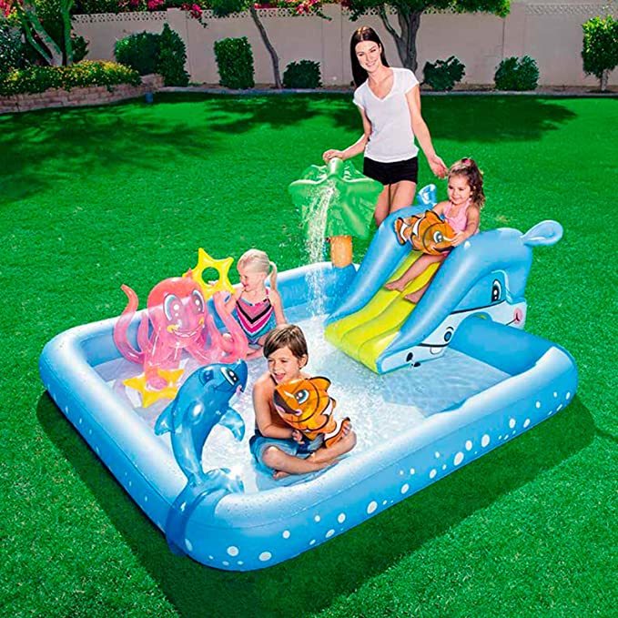 Pripučiama žaidimų aikštelė BESTWAY FANTASTIC AQUARIUM PLAY CENTER 7'10"x 6'9"x34"/239 x 206 x 86 cm-0