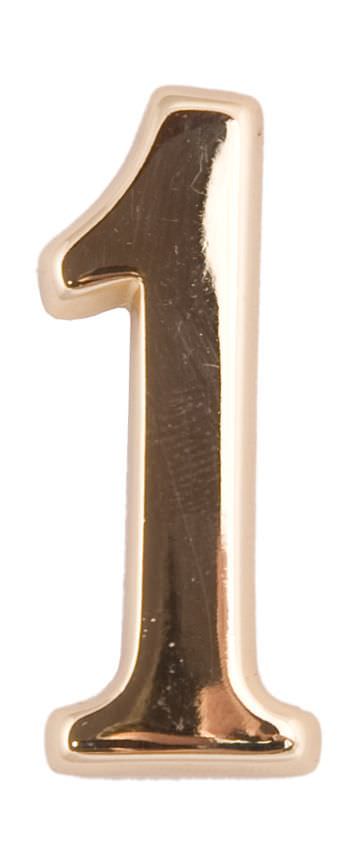 Numeris 1, 50 mm, klijuojamas, aukso sp.-0