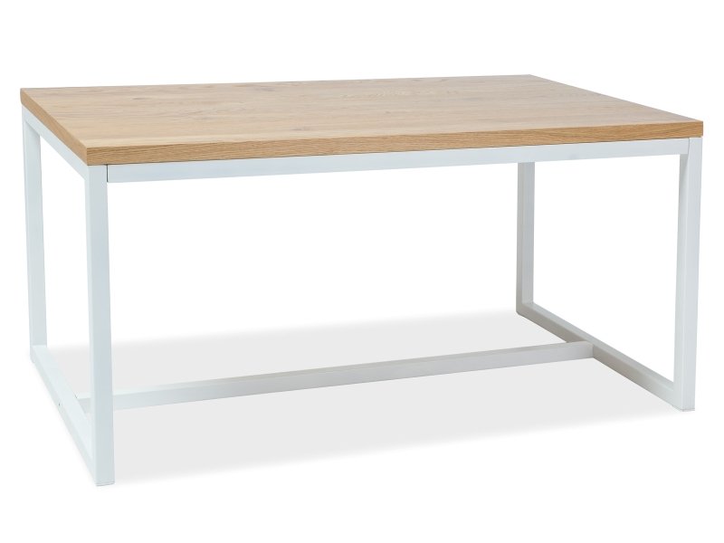 Valgomojo stalas LORAS A, 150 x 90 cm, ąžuolo/balta