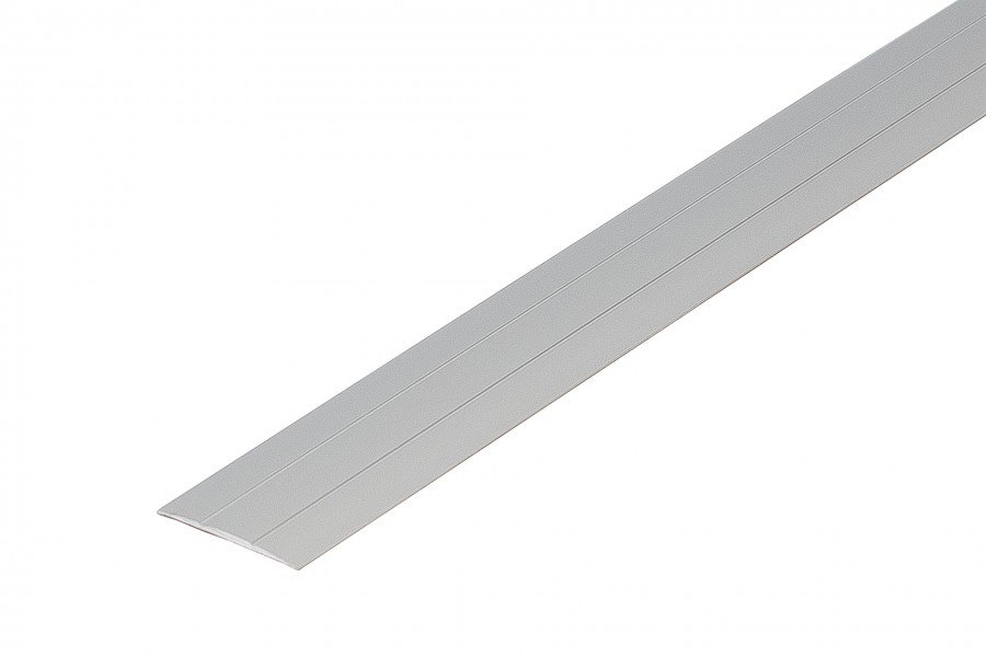 Aliuminė grindų juostelė, sidabrinės spl., 38 mm pločio, 90 cm ilgio