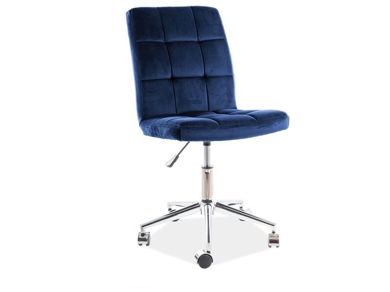 Biuro kėdė Q-020 VELVET, tamsiai mėlyna - 1