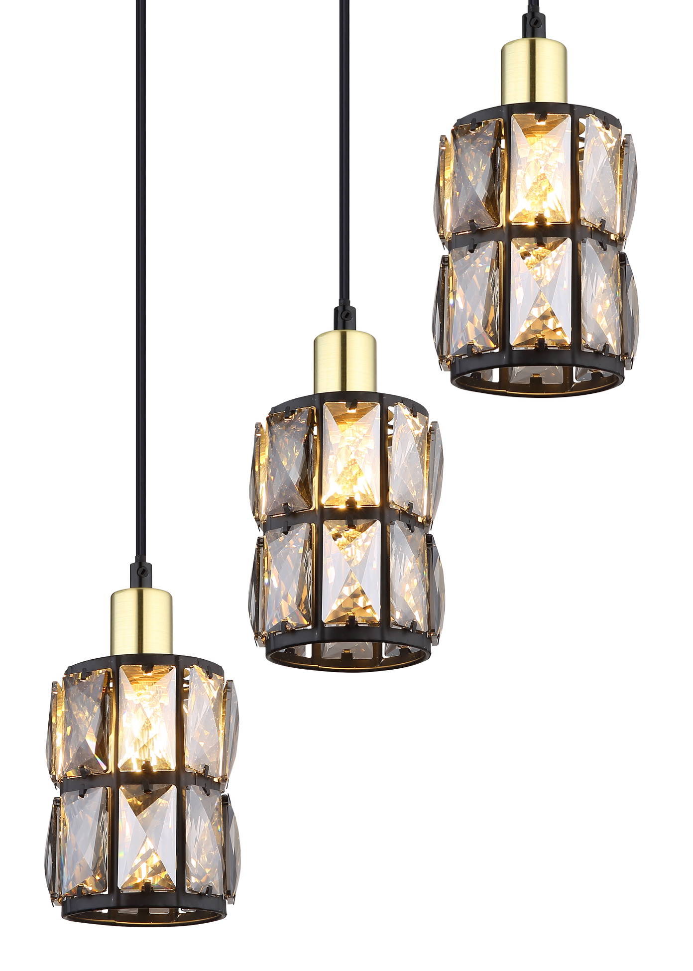 Pakabinamas šviestuvas GLOBO Wolli, 5 x E14, 40W, matinės juodos sp., ø30 x 120 cm - 5