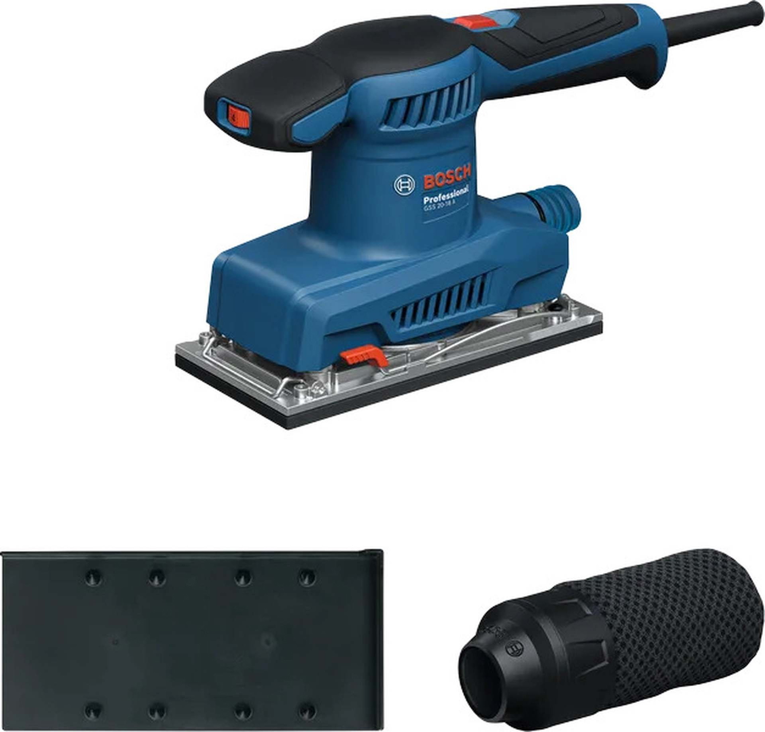 Elektrinis vibracinis šlifuoklis BOSCH GSS 20-18 A, 200 W, 90 x 183 mm - 1