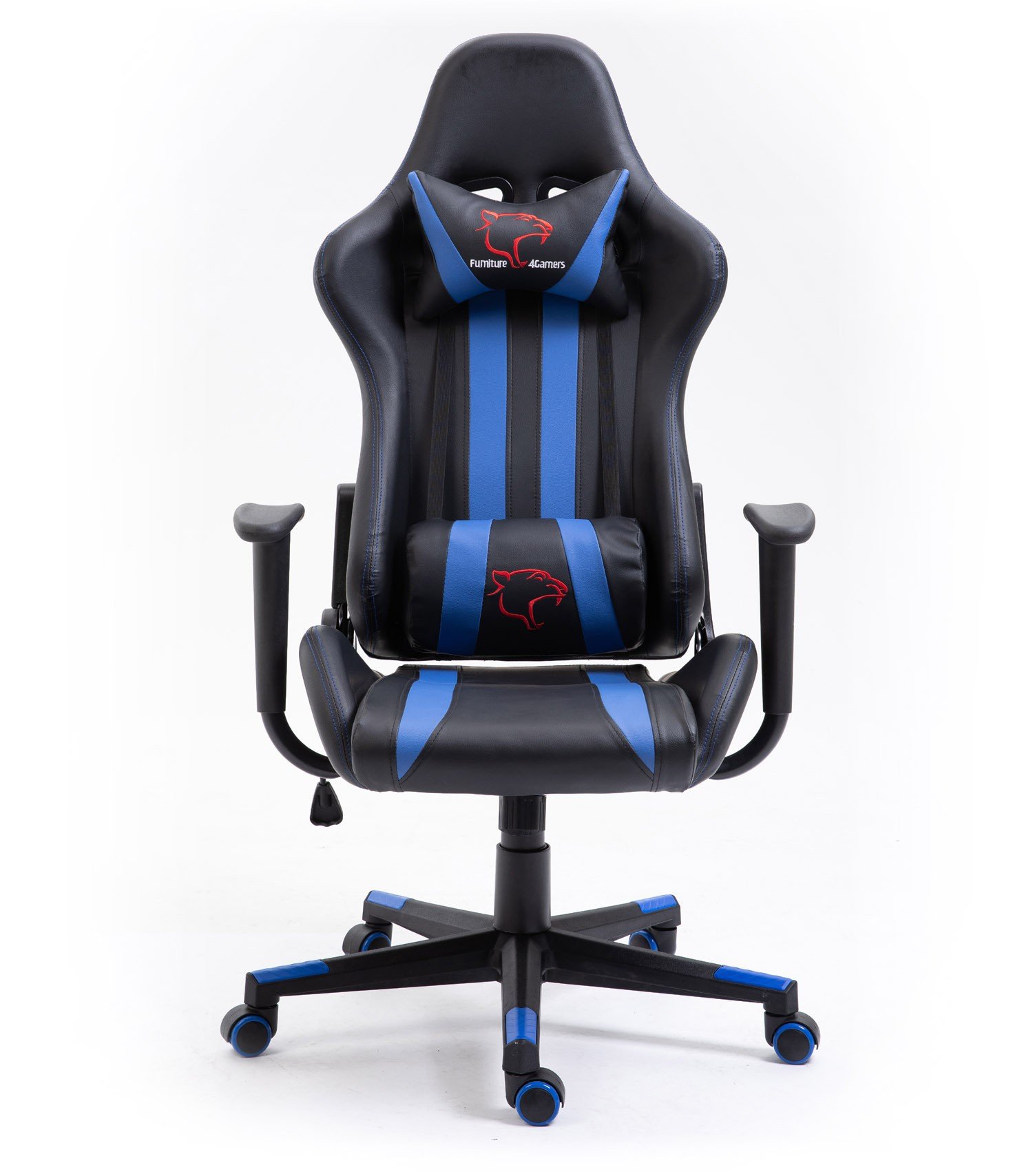 Žaidimų kėdė F4G FG33, juoda / mėlyna