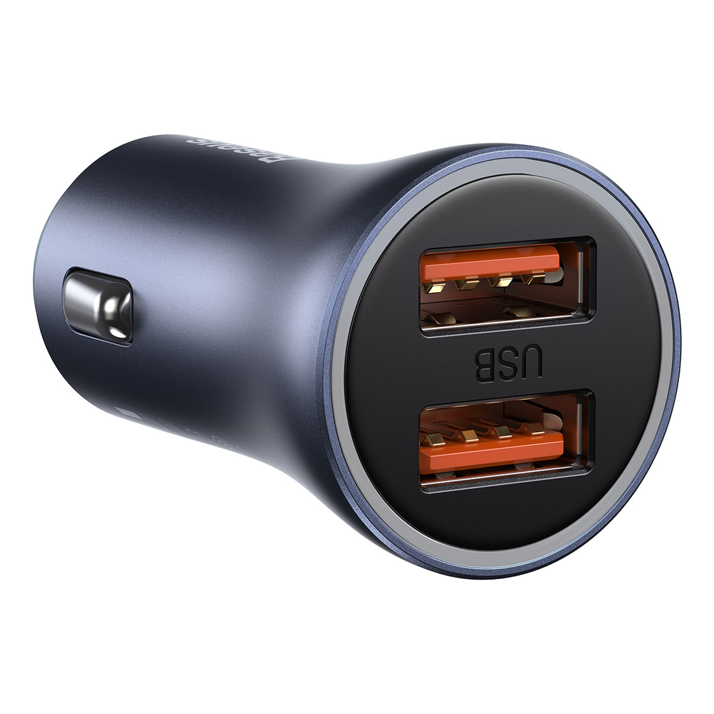 Automobilinis įkroviklis BASEUS, 40 W, 12 - 24 V, 2 x USB QC4.0 SCP FCP AFC, pilkos sp. - 4