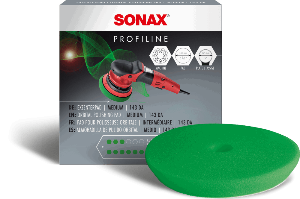 Vidutinio kietumo poliravimo padas orbitinei mašinėlei SONAX, 143mm-0